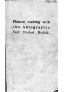 Kodak VestPocket Kodak manual. Camera Instructions.